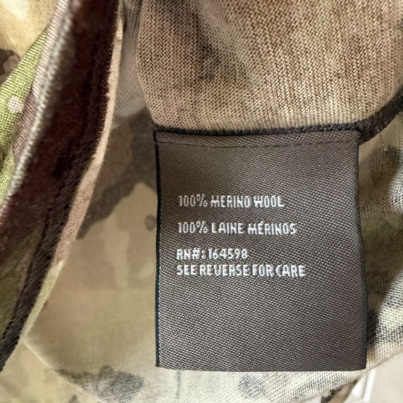 Pnuma Outdoor Men’s Merino Wool 1/4 Zip Veil Camo Base Layer Hunting Pullover - Picture 4 of 8